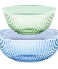 Pyrex Colors Sculpted Tinted 4-piece Mixing Bowl Set